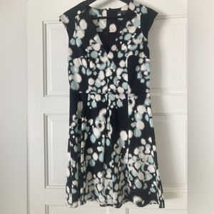 French Connection blue, white and aqua dotted dress